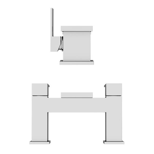 Glacier Modern Tap Package (Bath + Basin Tap) Chrome - Image 2