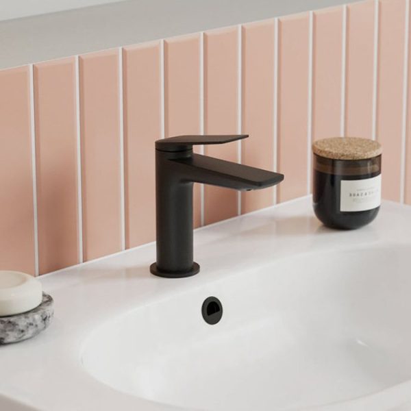 Britton Bathrooms Greenwich Matt Black Mono Basin Mixer - Image 2