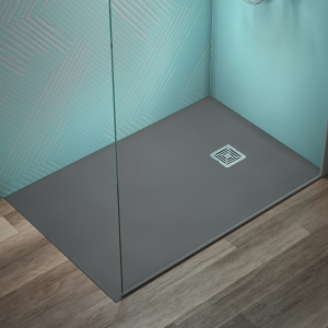 Ideal Standard Concrete Grey Ultra Flat S+ Rectangular Shower Tray