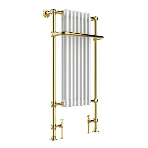 JTP Grosvenor Shiny Gold 1130 x 553mm Traditional Heated Towel Radiator