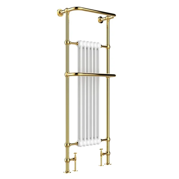 JTP Grosvenor Antique Brass 1500 x 574mm Traditional Heated Towel Radiator