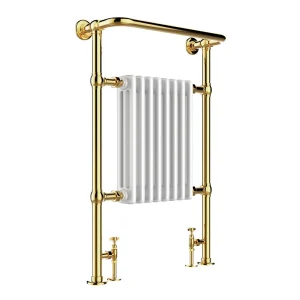 JTP Grosvenor Shiny Gold 963 x 673mm Traditional Heated Towel Radiator