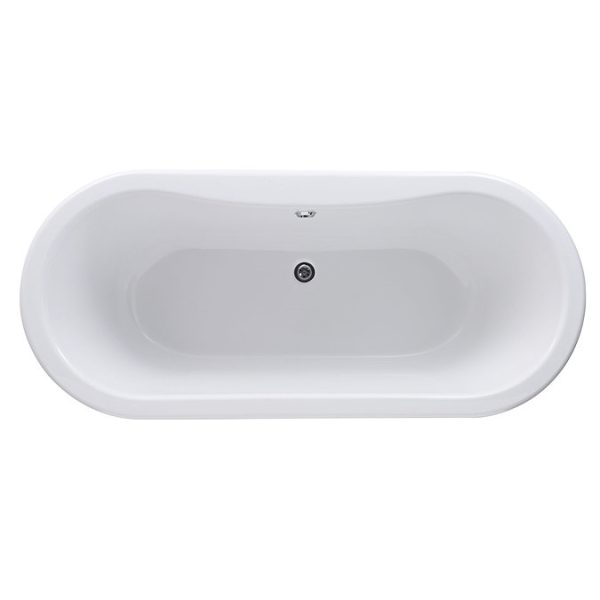 Nuie Grosvenor 1700 x 745mm Double Ended Roll Top Bath inc. Chrome Legs - Image 3