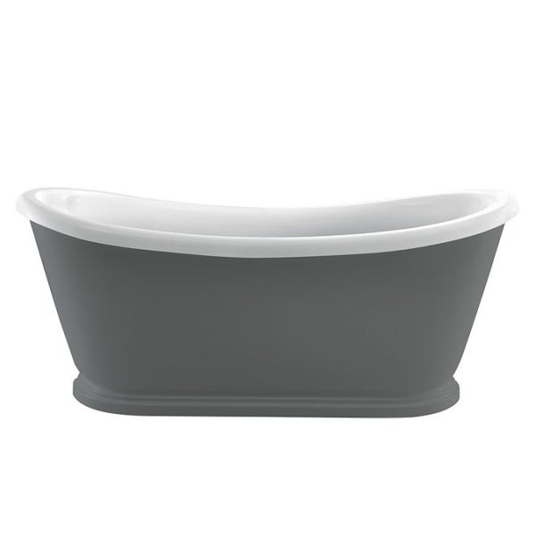 Chatsworth Dark Grey 1770 Double Ended Slipper Roll Top Bath - Image 4