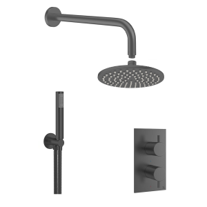 Crosswater MPRO Slate 2 Outlet 2 Handle Shower Bundle
