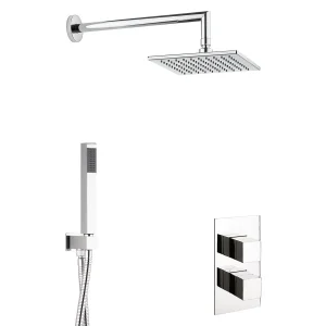 Crosswater Water Square 2 Outlet 2 Handle Shower Bundle