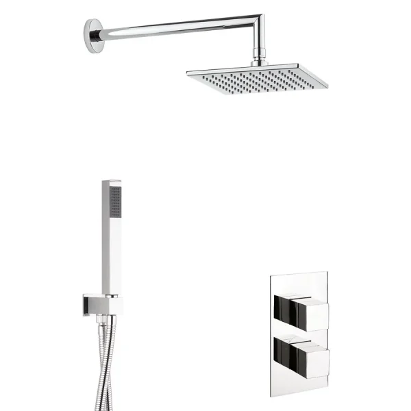 Crosswater Water Square 2 Outlet 2 Handle Shower Bundle