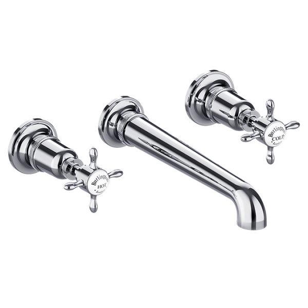 Burlington Guild 3TH Wall Mounted Basin Tap   Chrome - Image 2