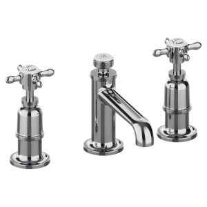 Burlington Guild 3TH Deck Mounted Basin Tap   Chrome