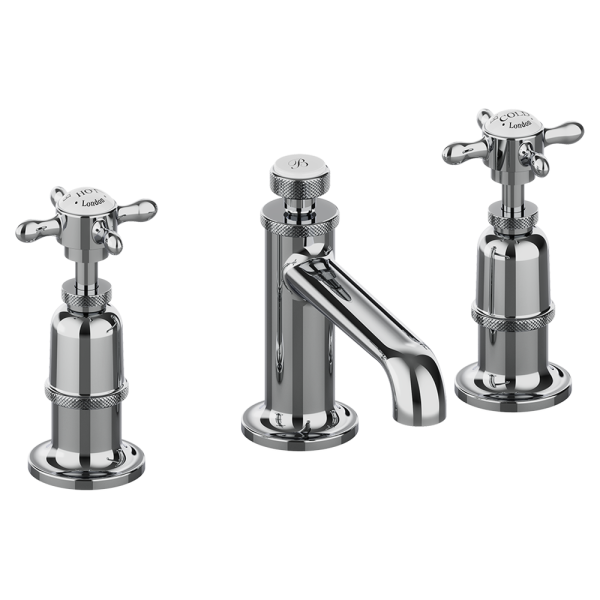 Burlington Guild 3TH Deck Mounted Basin Tap   Chrome