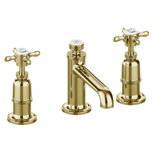 Burlington Guild 3TH Deck Mounted Basin Tap   Gold