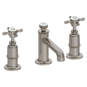Burlington Guild 3TH Deck Mounted Basin Tap   Brushed Nickel