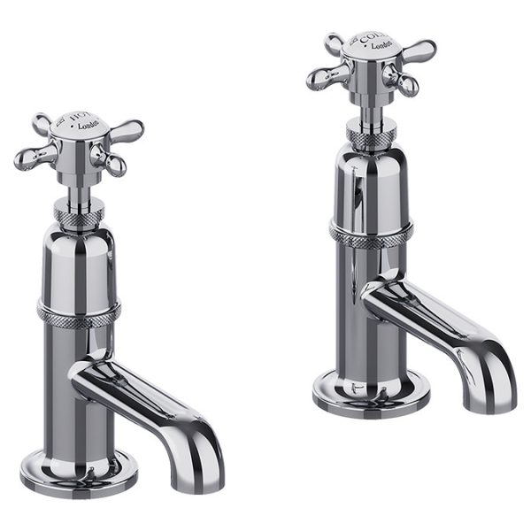 Burlington Guild Basin Pillar Taps   Chrome - Image 2
