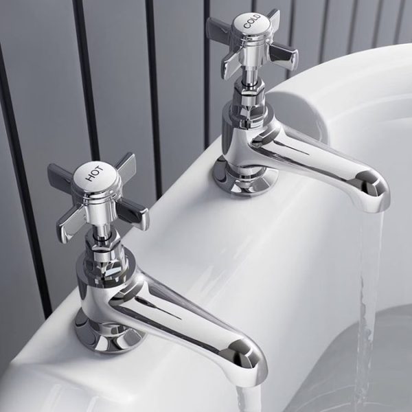 Orchard Dulwich Bath Pillar Taps   Chrome - Image 5