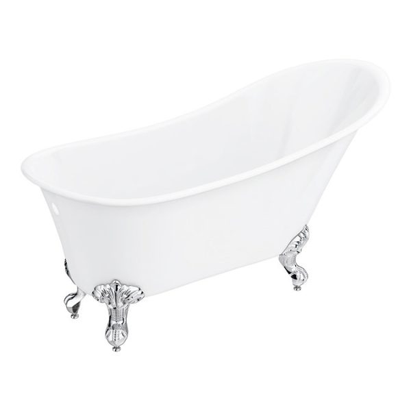 Harlow 1610 x 705mm Slipper Bath + Chrome Leg Set - Image 3