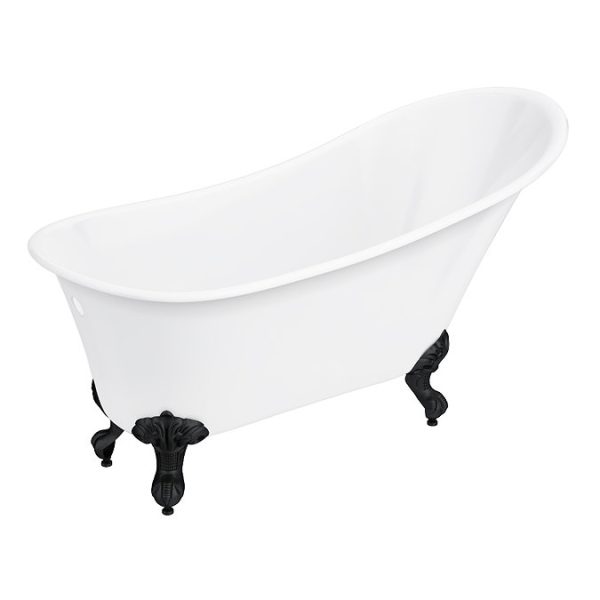 Harlow 1610 x 705mm Slipper Bath + Matt Black Leg Set - Image 2
