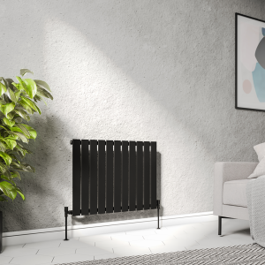 Urban Horizontal Radiator   Matt Black   Single Panel (600mm High) 836mm Wide