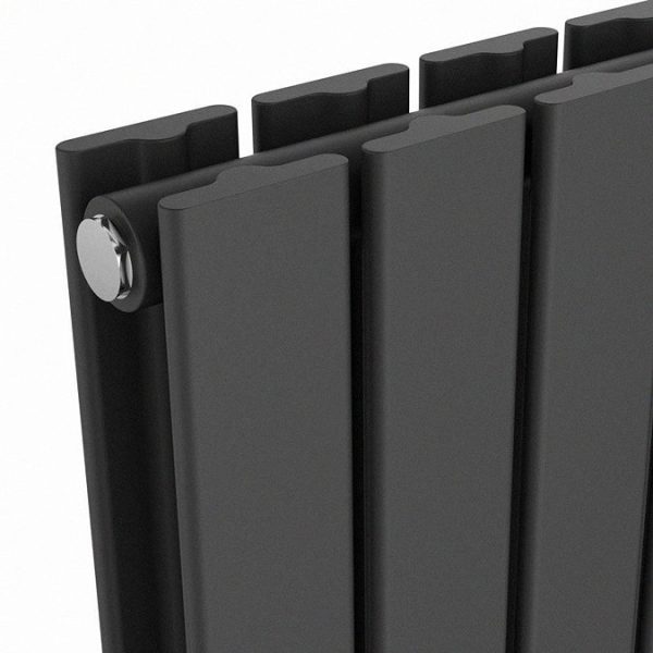 Urban Vertical Radiator   Matt Black   Double Panel (1800mm High) 354mm Wide - Image 3
