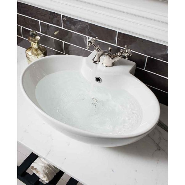 Crosswater   Belgravia Crosshead Monobloc Basin Mixer with Pop up Waste   Nickel - Image 2