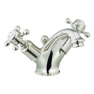 Crosswater   Belgravia Crosshead Monobloc Basin Mixer with Pop up Waste   Nickel