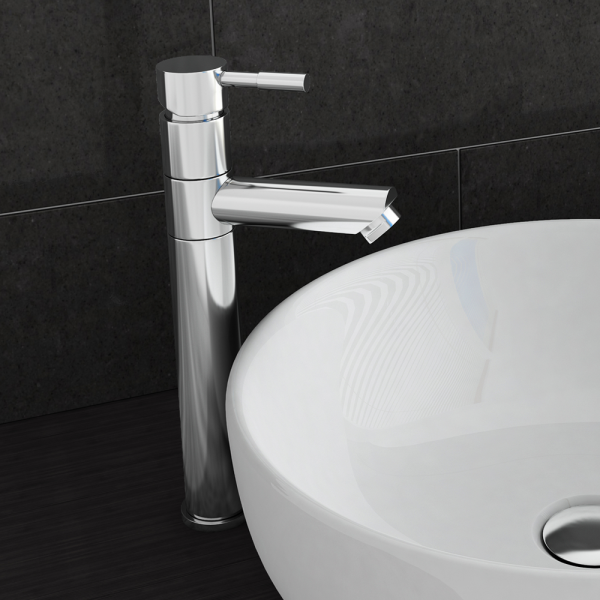 Swift High Rise Mono Basin Mixer Tap   Chrome