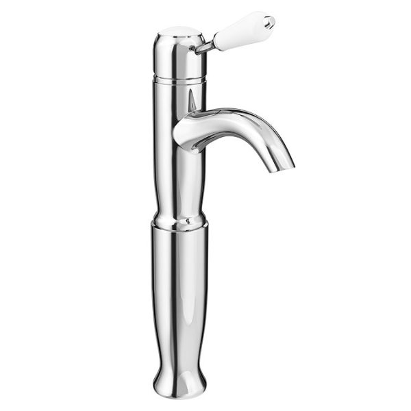 Lancaster Traditional Chrome Tall Mono Basin Mixer - Image 3