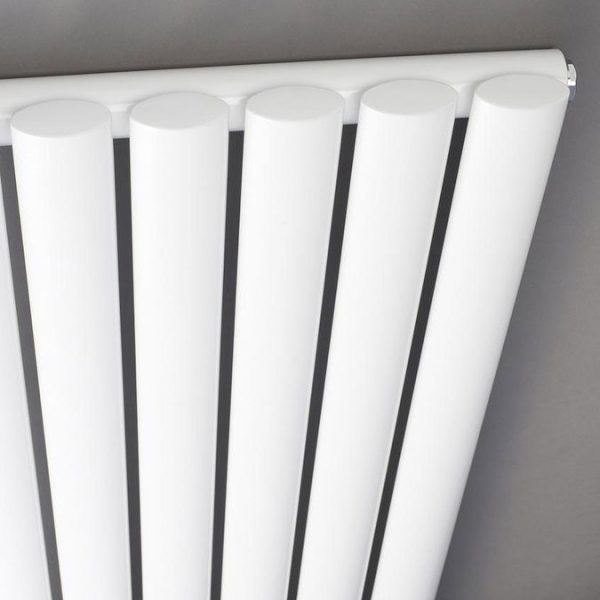 Hudson Reed Revive 1800 x 499mm Single Panel Designer Radiator with Mirror   Gloss White - Image 2