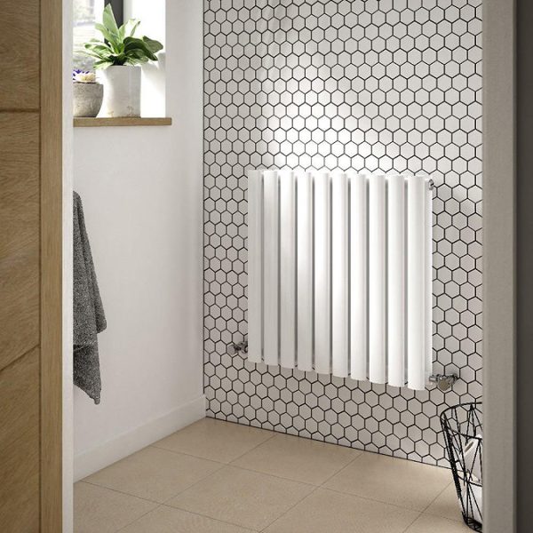 Hudson Reed Revive 600 x 586mm Horizontal Double Panel Radiator   Gloss White - Image 2