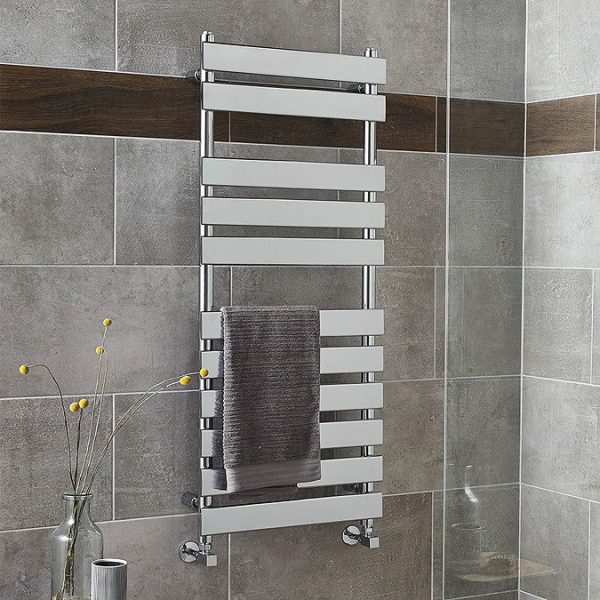 Hudson Reed Piazza 11 Bar Heated Towel Rail 1200 x 500mm   Chrome - Image 2