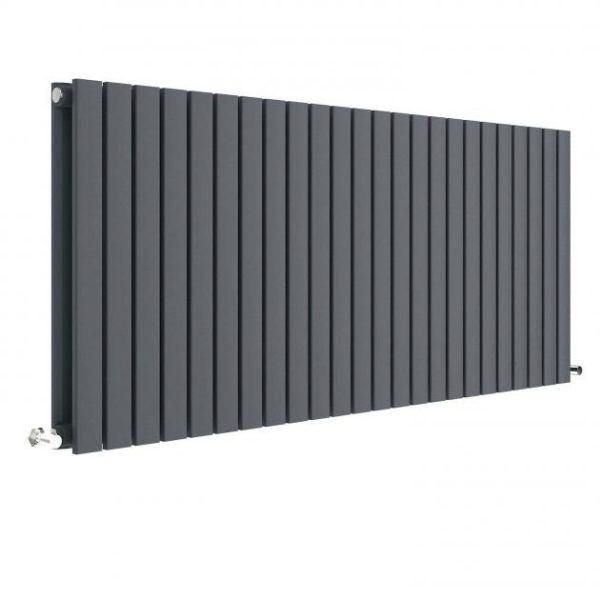 Hudson Reed Sloane 600 x 1398mm Horizontal Double Panel Radiator   Anthracite