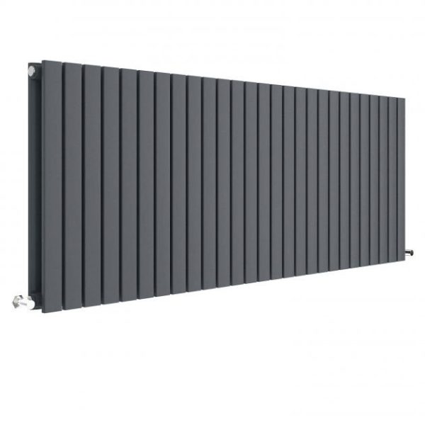 Hudson Reed Sloane 600 x 1572mm Horizontal Double Panel Radiator   Anthracite