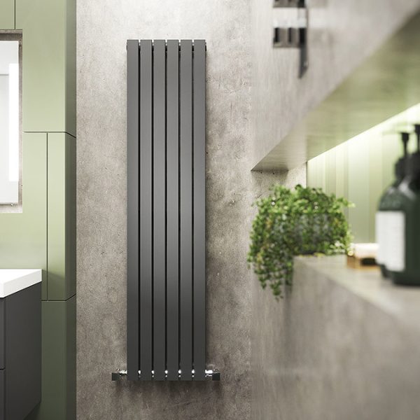Hudson Reed Sloane Double Panel Designer Radiator 1800 x 354mm   Anthracite - Image 2