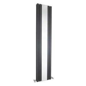 Hudson Reed Sloane Double Panel Radiator with Mirror 1800 x 381mm   Anthracite