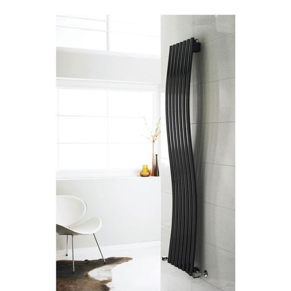 Hudson Reed Revive Wave 1785 X 413mm Designer Radiator Anthracite - Image 4