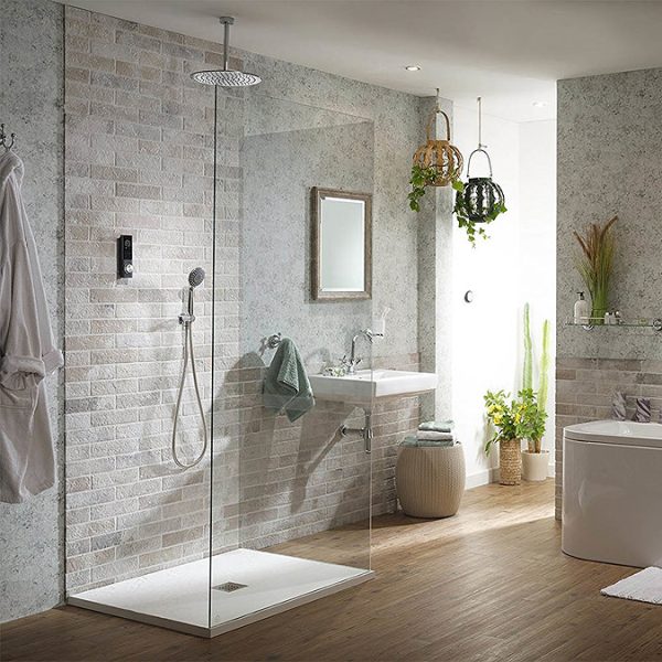 Triton HOME Digital Mixer Shower Pumped All in One with Round Fixed Head & Outlet Elbow Handset Holder (Low Pressure Gravity) - Image 2