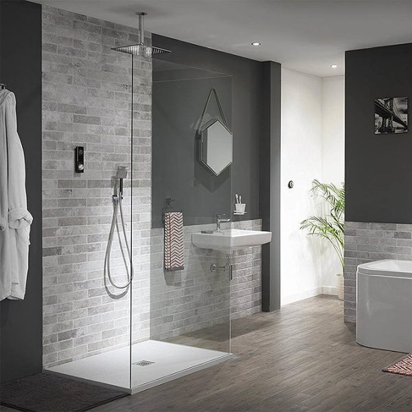 Triton HOME Digital Mixer Shower All in One with Square Fixed Head & Outlet Elbow Handset Holder (High Pressure) - Image 5