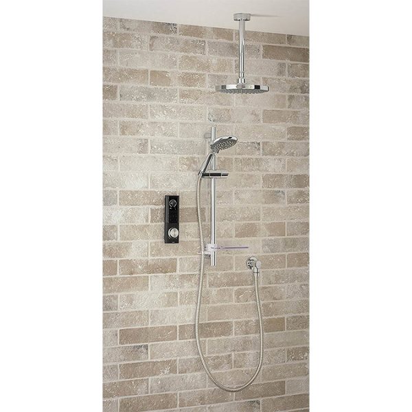 Triton HOME Digital Mixer Shower Pumped All in One with Round Fixed Head & Slider Rail Kit (Low Pressure Gravity) - Image 5
