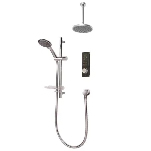 Triton HOME Digital Mixer Shower Pumped All in One with Round Fixed Head & Slider Rail Kit (Low Pressure Gravity)