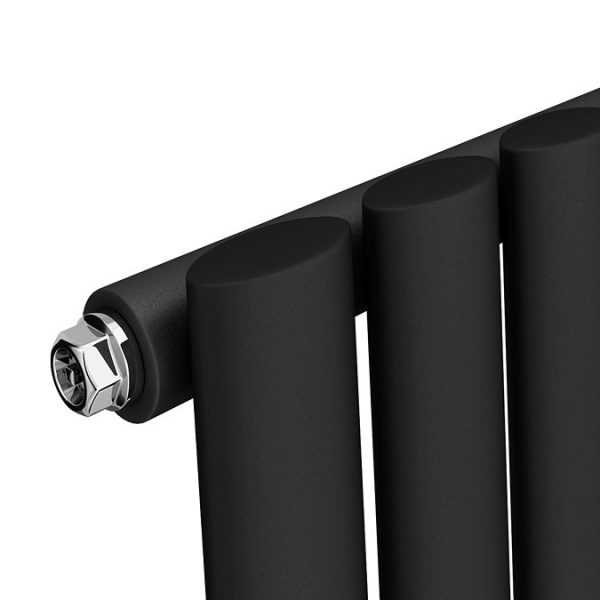 Metro Horizontal Radiator   Matt Black   Single Panel (600mm High) 826mm Wide - Image 3