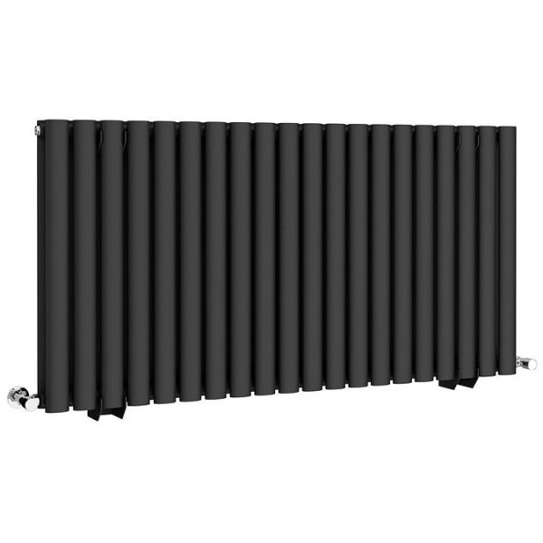 Metro Horizontal Radiator   Matt Black   Double Panel (600mm High) 1180mm Wide - Image 5
