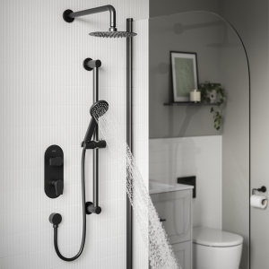 Bristan Hourglass Concealed Dual Control Shower Pack   Black