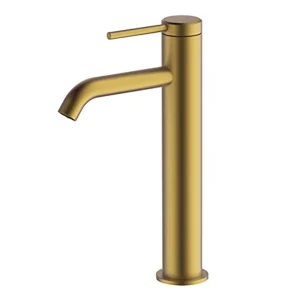 Britton Hoxton Tall Basin Mixer   Brushed Brass