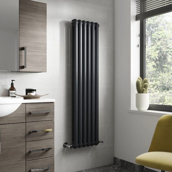 Nuie   Salvia Double Panel Radiator   1500 x 377mm   Anthracite - Image 3