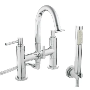 Hudson Reed   Tec Lever Bath Shower Mixer with swivel spout, shower kit & wall bracket