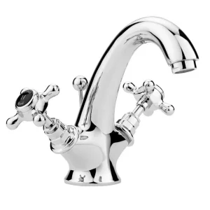 Hudson Reed Topaz Black Mono Basin Mixer Tap + Pop Up Waste