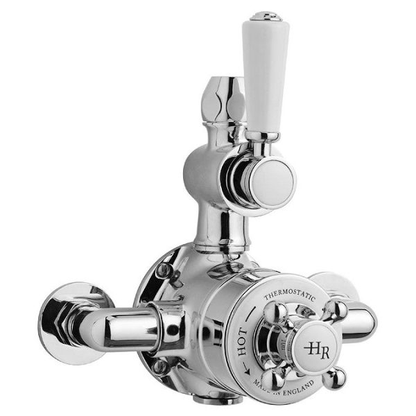 Hudson Reed Topaz Exposed Valve with Rigid Riser Kit, Diverter, 8" Shower Rose & Handset - Image 2