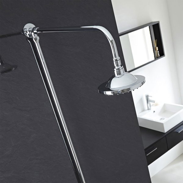 Hudson Reed Traditional Dual Exposed Thermostatic Shower Valve + Rigid Riser Kit - Image 2