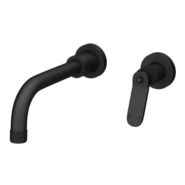 Huxley Matt Black 2 Hole Basin Mixer Tap - Image 2