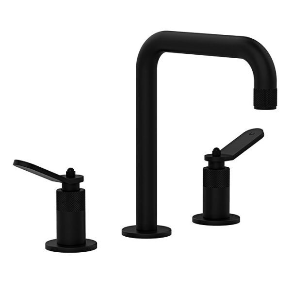 Huxley Matt Black 3 Hole Deck Mounted Basin Mixer Tap - Image 2