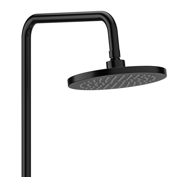 Huxley Matt Black Round Thermostatic Shower with Knurled Detailing - Image 5